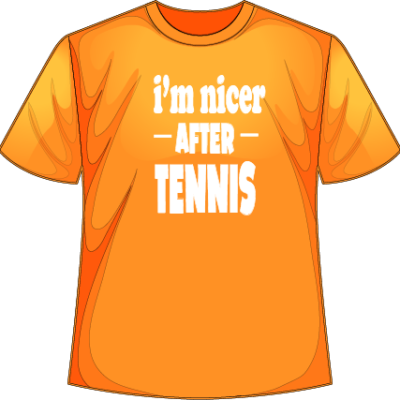 Orange Nicer After Tennis Tshirt
